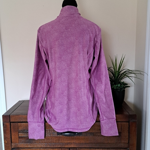 Mondetta Active Jacket Full Zip Stretch Performance Top Large Pink Print - Picture 3 of 14